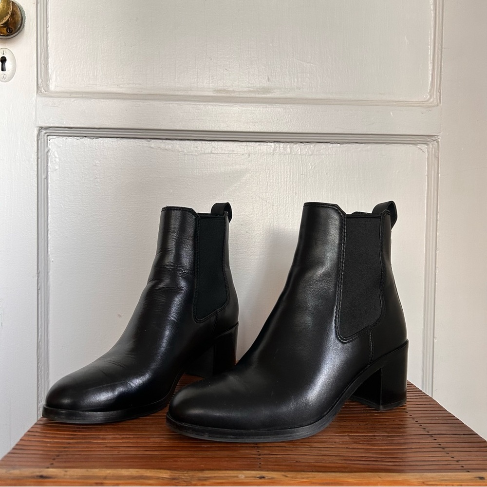 rag & bone Black Leather Hazel Boot, Size 39